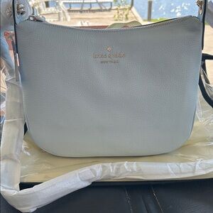 Kate Spade Pebbled Leather Soft Blue (Sky) Crossbody Bag
